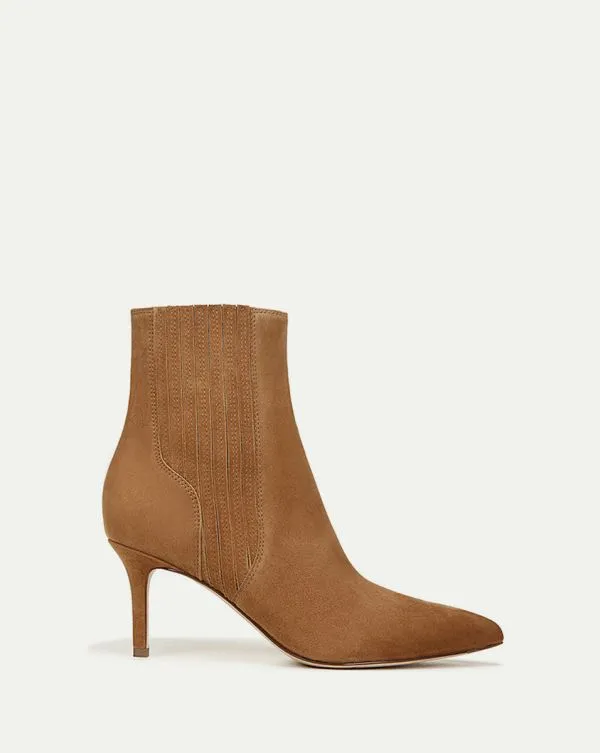 Lisa Suede MidHeel Bootie Hazelwood Women Veronica Beard Shoes