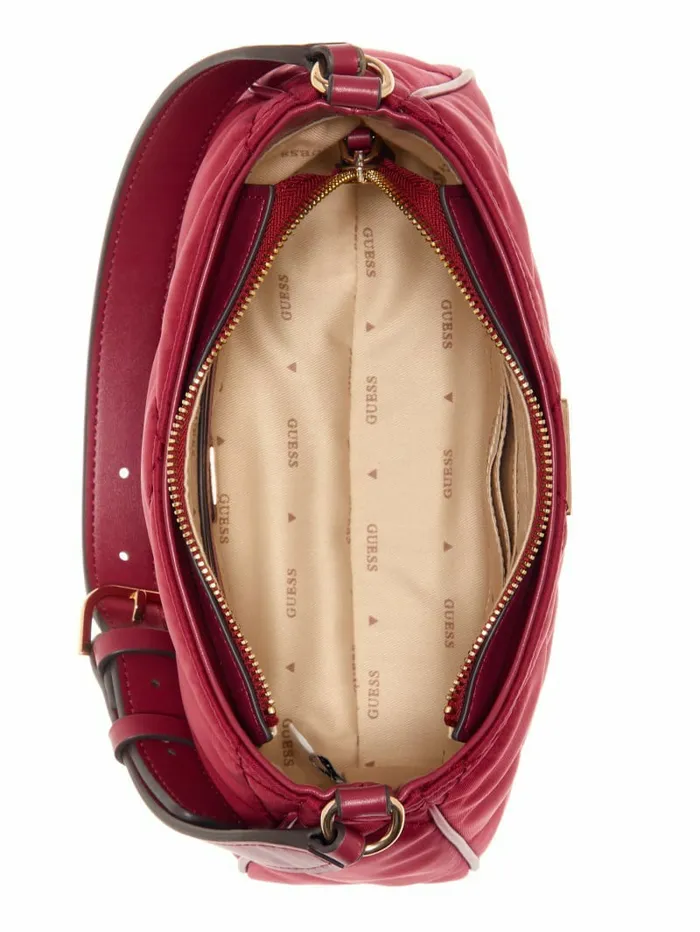 Little Bay Quilted Shoulder Bag Red Women Handbags GUESS Little Bay Quilted Shoulder Bag Red Women Handbags GUESS