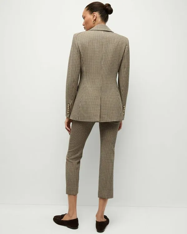 Livvy Houndstooth Dickey Jacket Sandandblack Women Veronica Beard Jackets and Outerwear