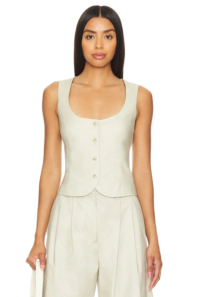 Logan Vest Light Tan Women Lovers and Friends Tops