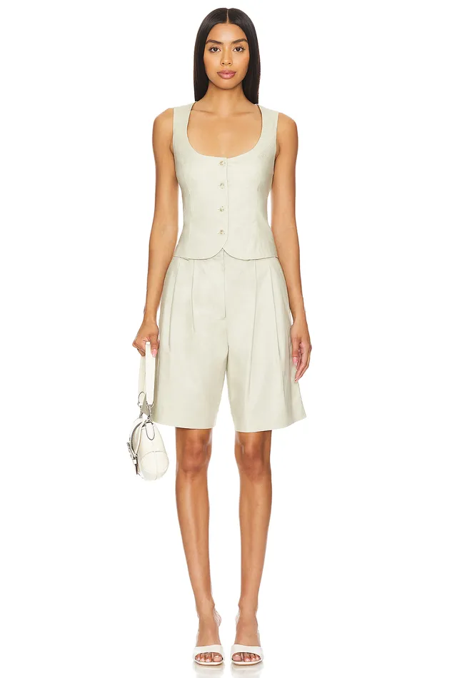 Logan Vest Light Tan Women Lovers and Friends Tops Logan Vest Light Tan Women Lovers and Friends Tops