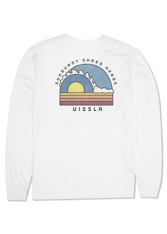 Long Sleeve Tees Vissla Men Tubez Ls Pkt Tee White