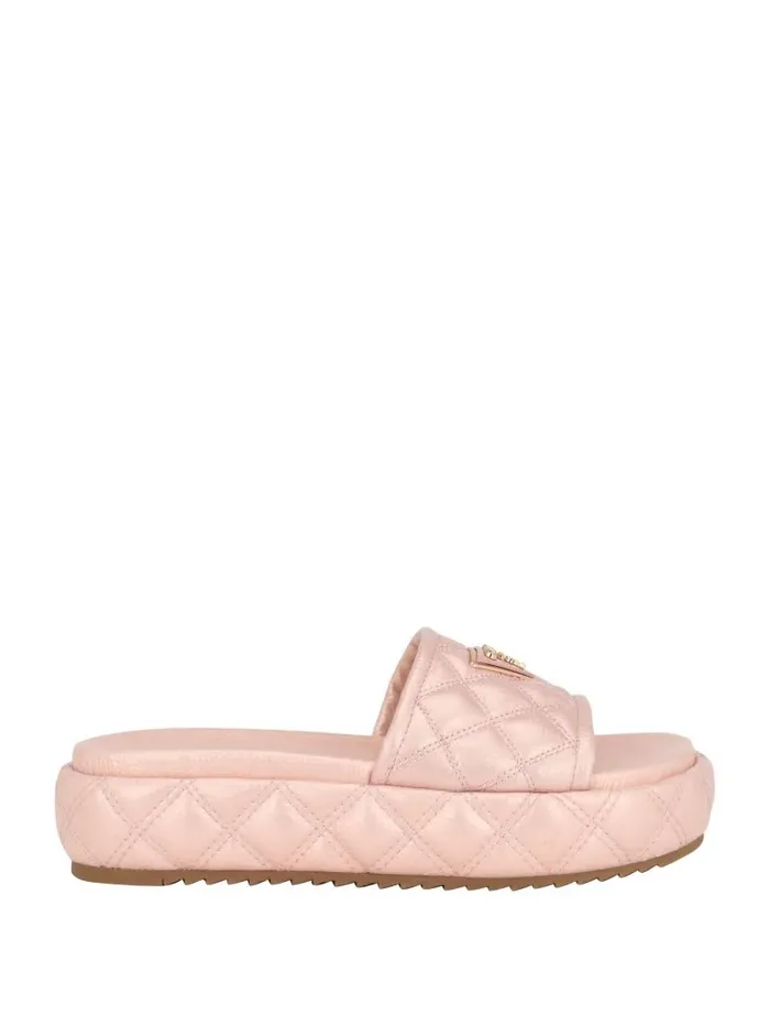 Longo Quilted Flatform Slides Light Pink 680 Sandals GUESS Women