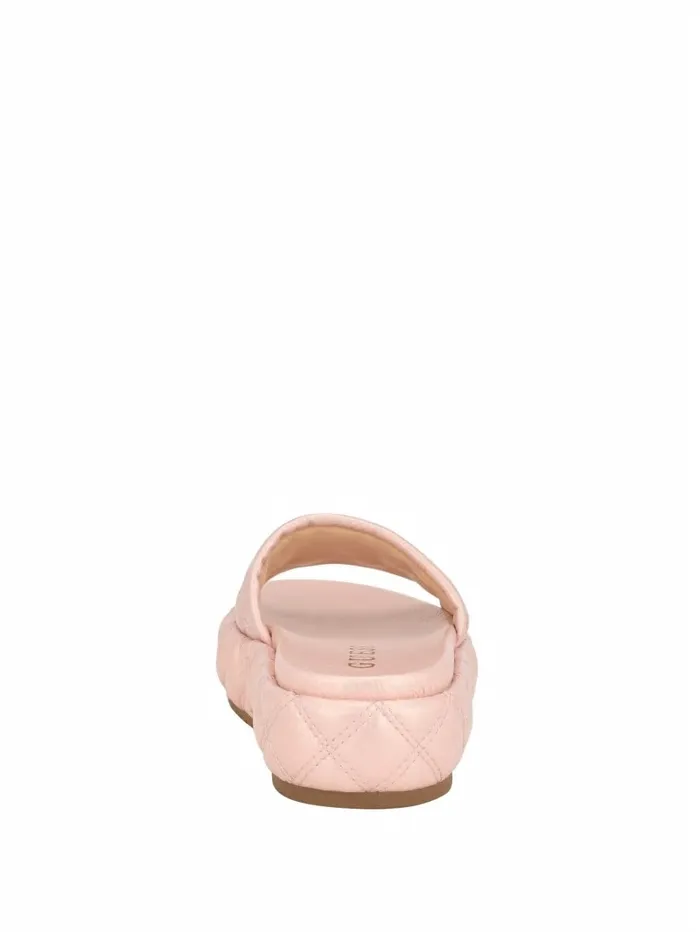 Longo Quilted Flatform Slides Light Pink 680 Sandals GUESS Women