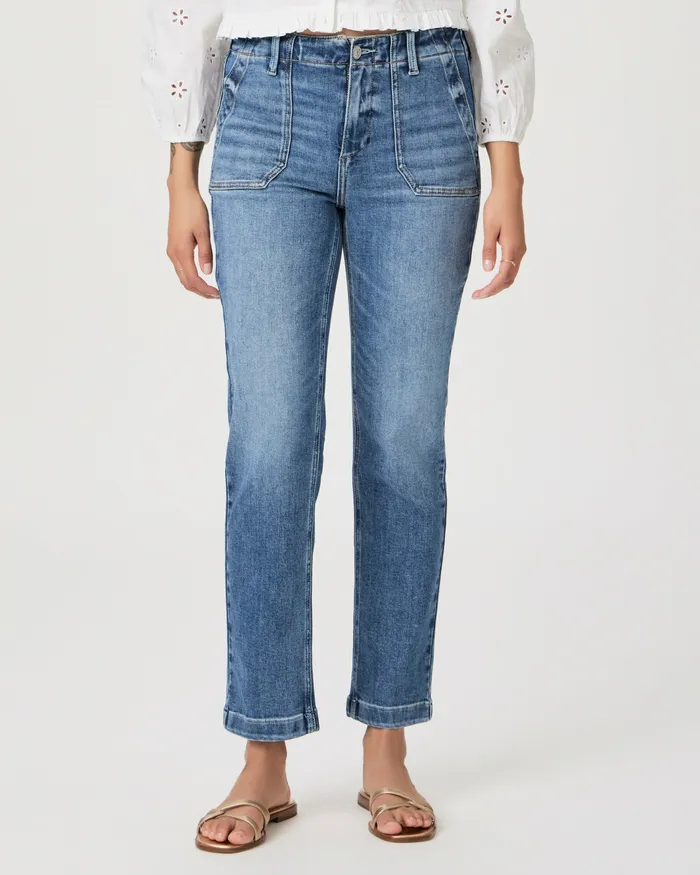 Mayslie Straight Ankle Pant 8211 Rock Show Denim PAIGE Women Mayslie Straight Ankle Pant 8211 Rock Show Denim PAIGE Women