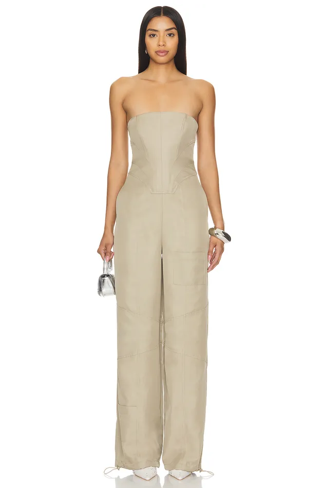 Meadow Jumpsuit Sage Green Women Lovers and Friends Jumpsuits