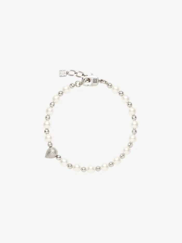 Men Beanies and Caps Givenchy G Stud Bracelet In Metal With Pearls Whitesilvery Men Beanies and Caps Givenchy G Stud Bracelet In Metal With Pearls Whitesilvery