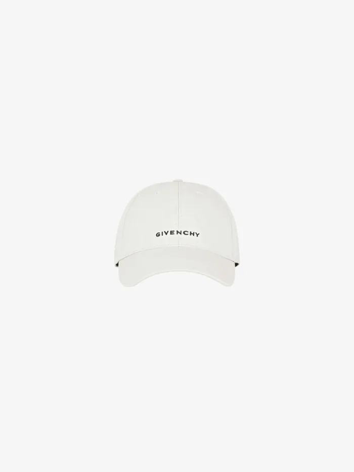 Men Beanies and Caps Givenchy GIVENCHY 4G Embroidered Cap In Cotton White