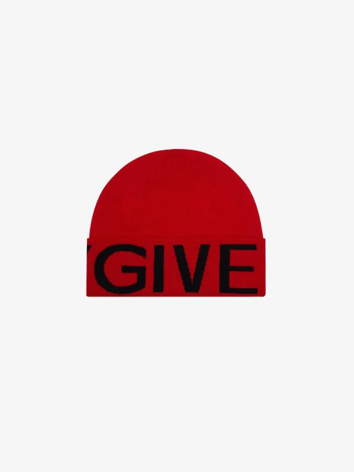 Men Beanies and Caps Givenchy GIVENCHY Beanie In Wool Red