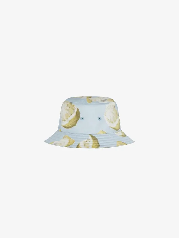 Men Beanies and Caps Givenchy GIVENCHY Bucket Hat In Silk With Lemon Print Sky Blue Men Beanies and Caps Givenchy GIVENCHY Bucket Hat In Silk With Lemon Print Sky Blue