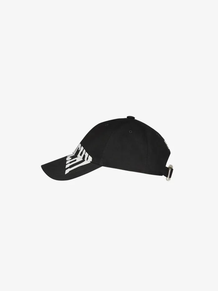Men Beanies and Caps Givenchy GIVENCHY Embroidered Cap Black