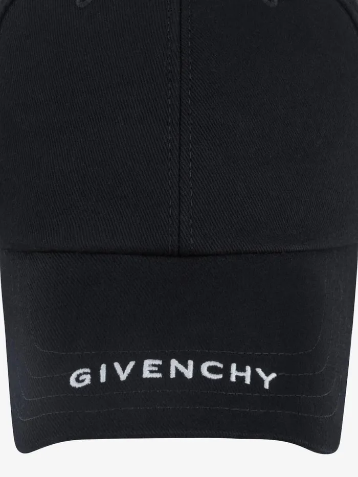Men Beanies and Caps Givenchy GIVENCHY Embroidered Cap In Twill Black Men Beanies and Caps Givenchy GIVENCHY Embroidered Cap In Twill Black