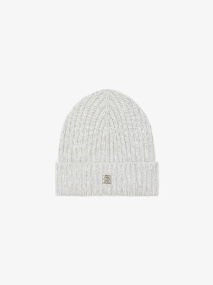 Men Beanies and Caps Givenchy Ribbed Beanie In Wool And Cashmere With 4G Detail Light Grey Men Beanies and Caps Givenchy Ribbed Beanie In Wool And Cashmere With 4G Detail Light Grey