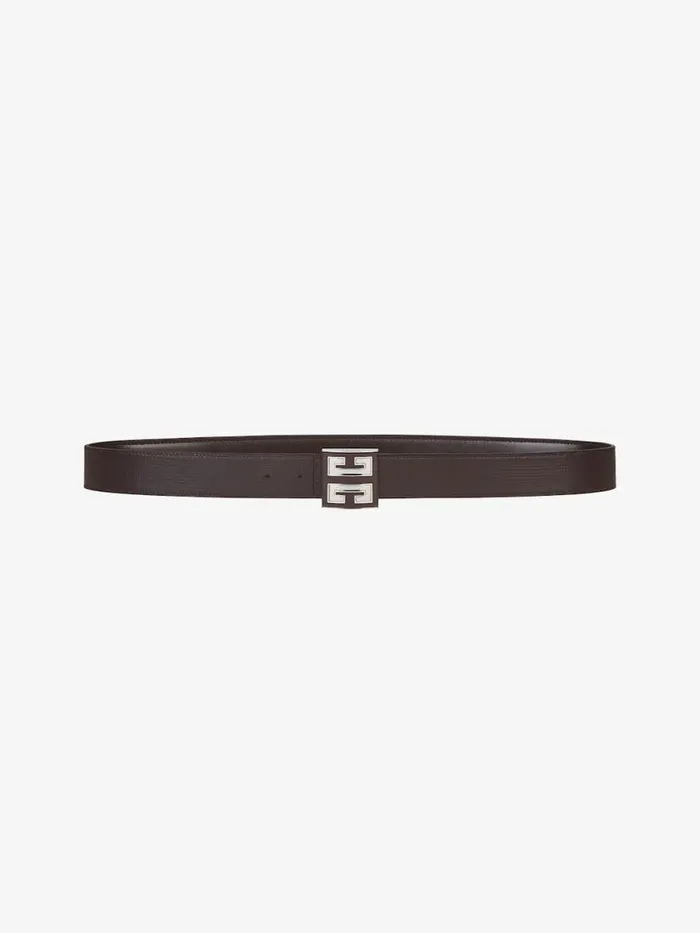 Men Belts Givenchy 4G Reversible Belt In 4G Classic Leather Dark Brown Men Belts Givenchy 4G Reversible Belt In 4G Classic Leather Dark Brown