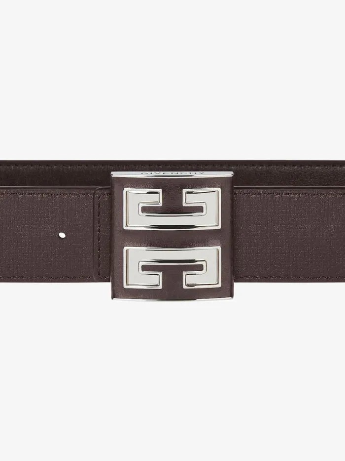 Men Belts Givenchy 4G Reversible Belt In 4G Classic Leather Dark Brown Men Belts Givenchy 4G Reversible Belt In 4G Classic Leather Dark Brown