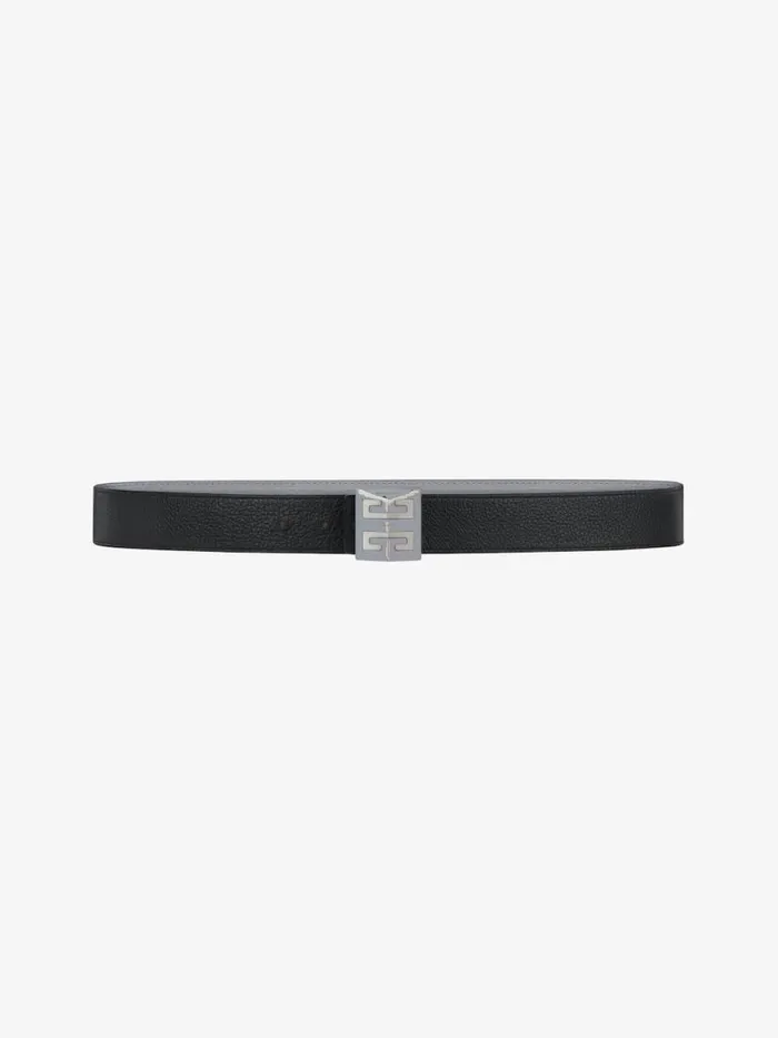 Men Belts Givenchy 4G Reversible Belt In Micro 4G Leather Grey Mix