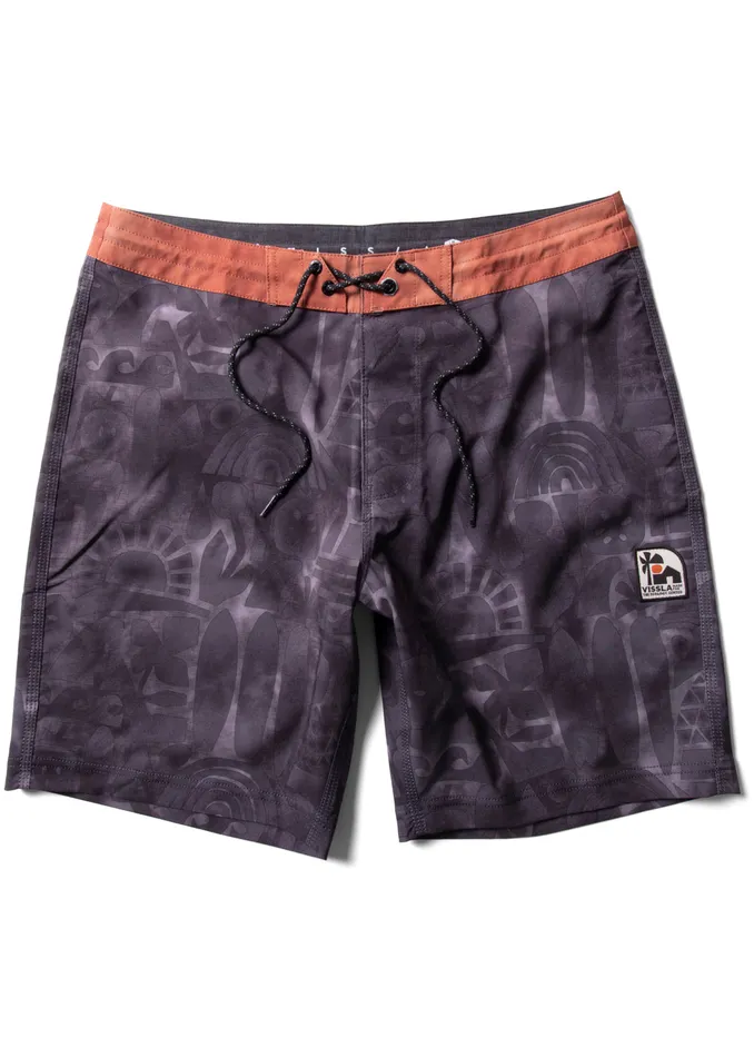Men Boardshorts Vissla The Ecology Center Glyphs 1858243 Boardshort Phantom