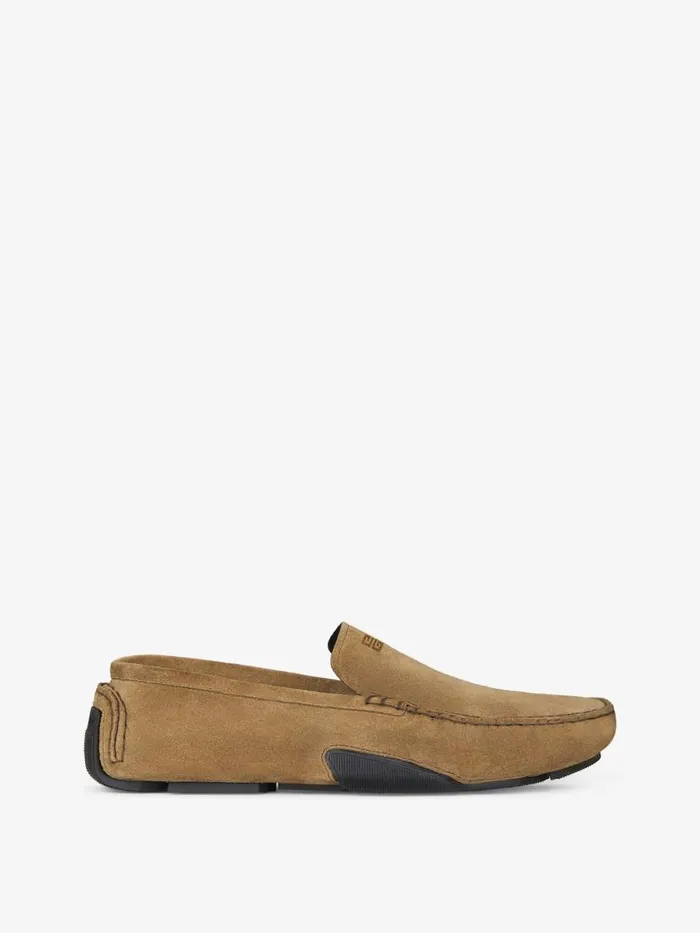 Men Boots and Loafers Givenchy Mr G Driver Loafers In Suede Light Brown