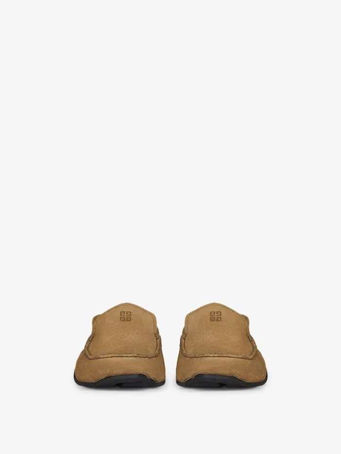 Men Boots and Loafers Givenchy Mr G Driver Loafers In Suede Light Brown