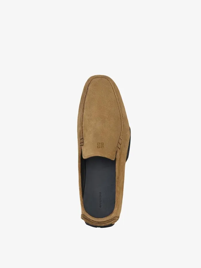 Men Boots and Loafers Givenchy Mr G Driver Loafers In Suede Light Brown