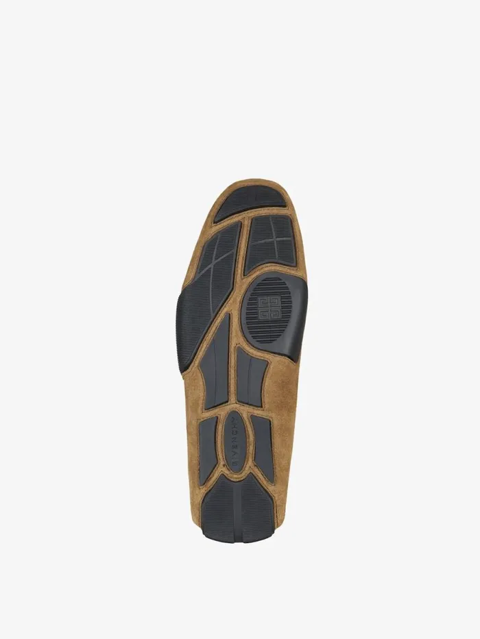 Men Boots and Loafers Givenchy Mr G Driver Loafers In Suede Light Brown