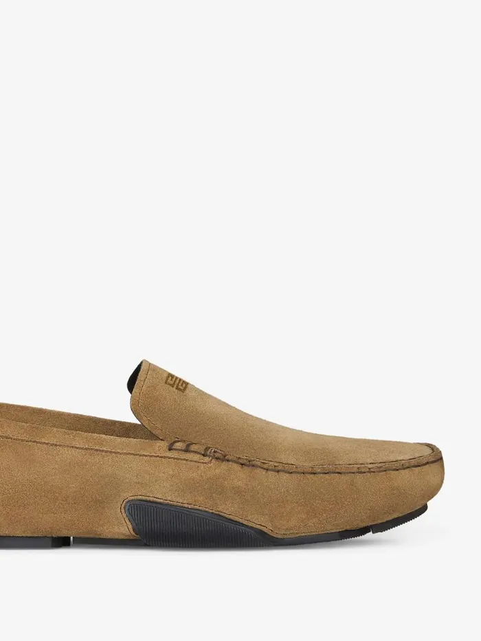 Men Boots and Loafers Givenchy Mr G Driver Loafers In Suede Light Brown