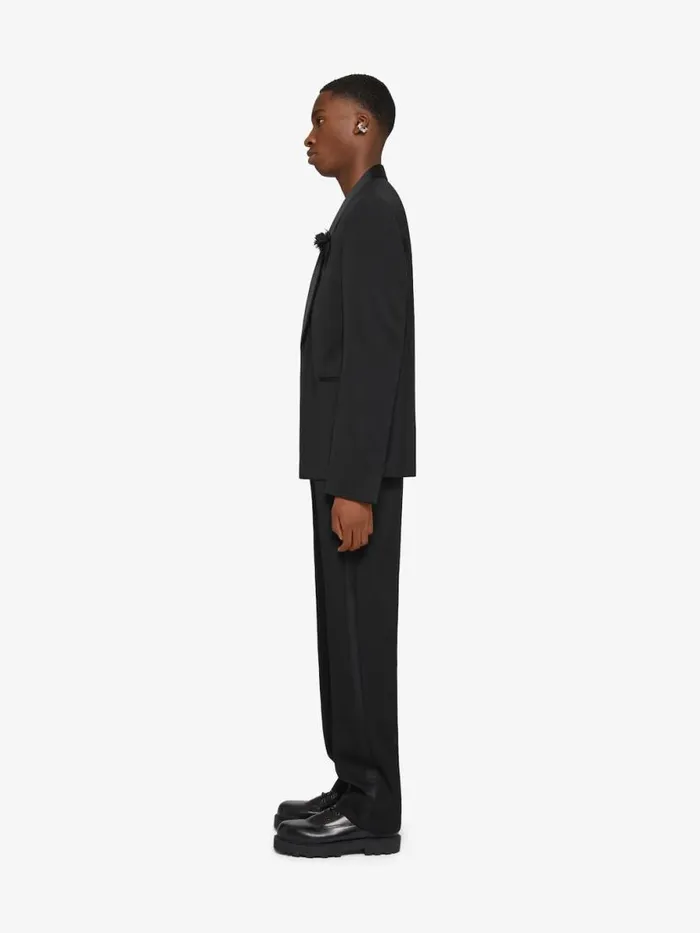 Men Coats and Jackets Givenchy Jacket In Wool With Satin Collar Black