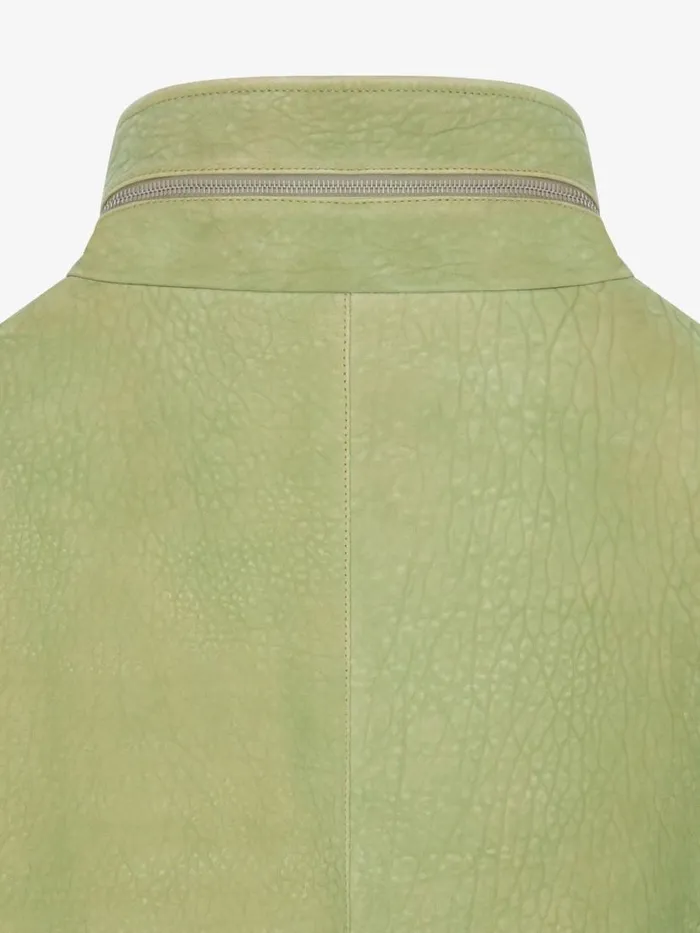 Men Coats and Jackets Givenchy Parka In Leather Bright Green