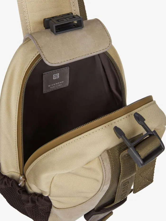 Men Crossbody Bags Givenchy GTrail Bag In Nylon Sand