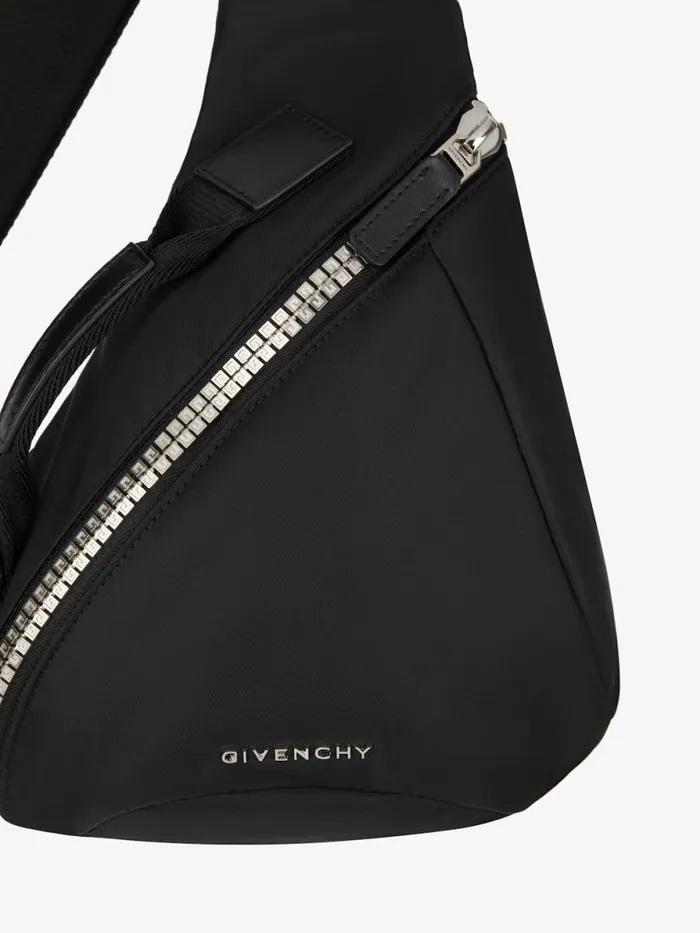 Men Crossbody Bags Givenchy Small GZip Triangle Bag In Nylon Black Men Crossbody Bags Givenchy Small GZip Triangle Bag In Nylon Black