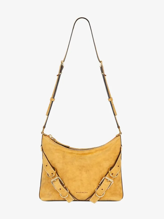 Men Crossbody Bags Givenchy Voyou Crossbody Bag In Nubuck Beige Camel