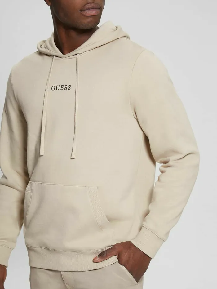Men Eco Roy Embroidered Logo Hoodie Nomad Hoodies and Sweaters GUESS Men Eco Roy Embroidered Logo Hoodie Nomad Hoodies and Sweaters GUESS