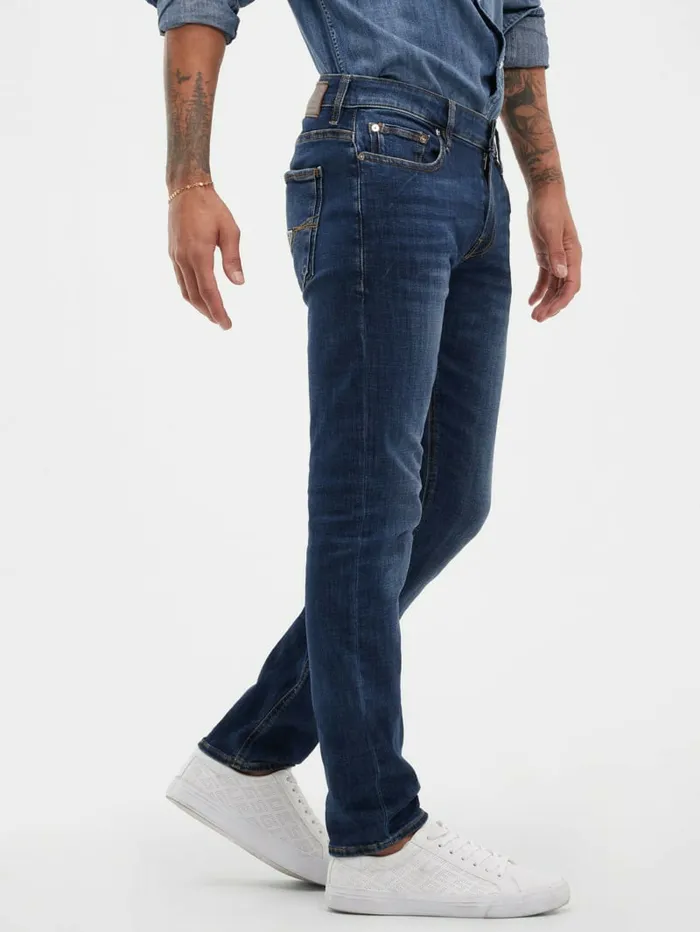 Men Faded Skinny Jeans Olvera Wash Jeans and Denim GUESS