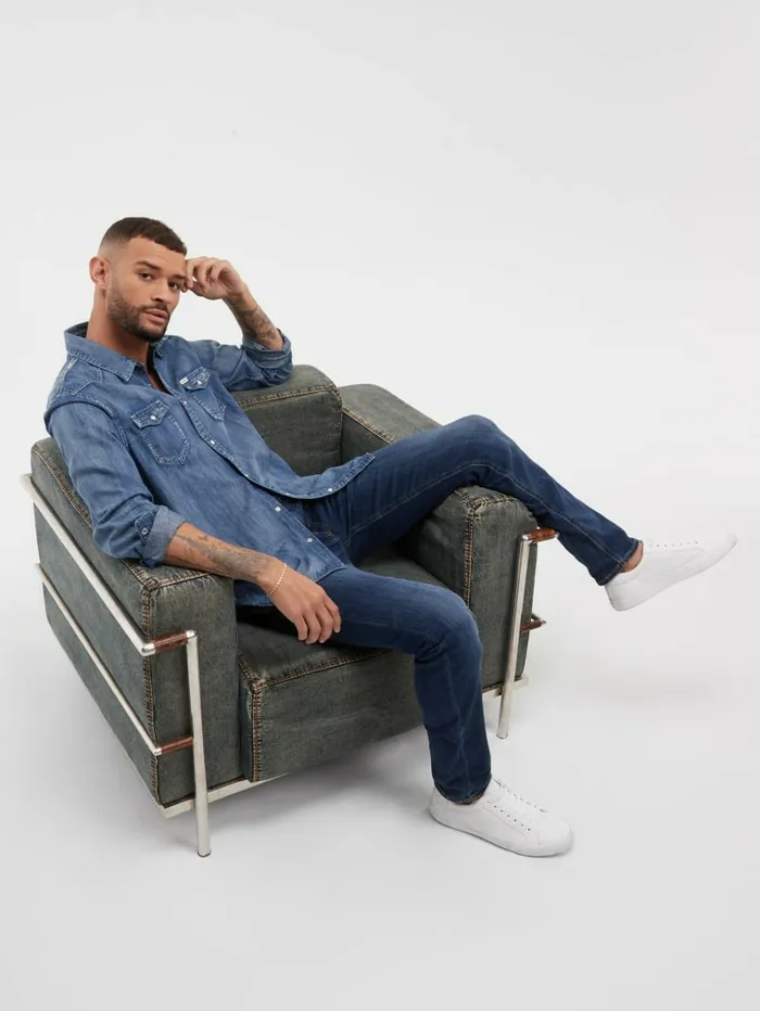 Men Faded Skinny Jeans Olvera Wash Jeans and Denim GUESS Men Faded Skinny Jeans Olvera Wash Jeans and Denim GUESS