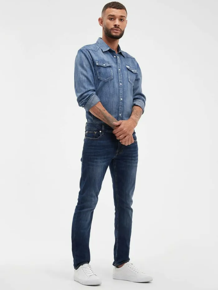Men Faded Skinny Jeans Olvera Wash Jeans and Denim GUESS Men Faded Skinny Jeans Olvera Wash Jeans and Denim GUESS