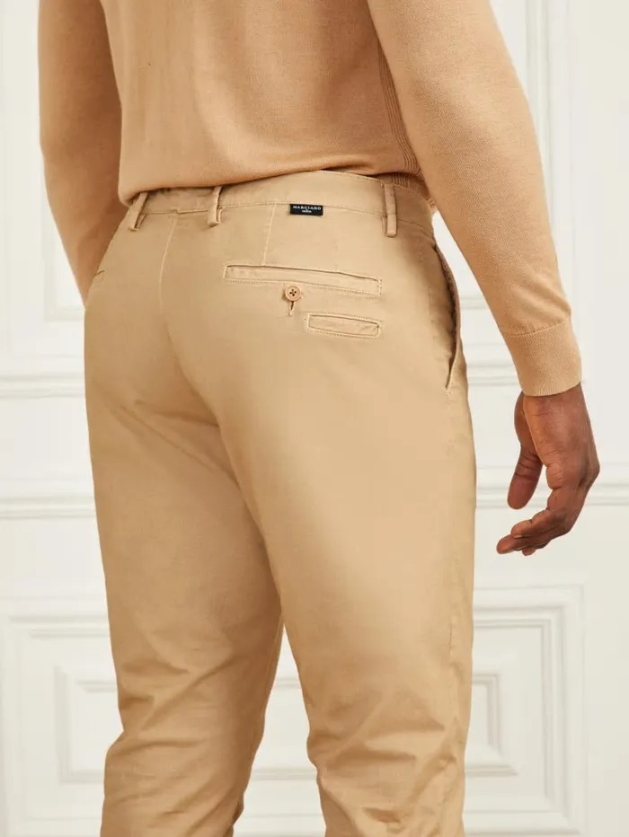 Men GUESS Eco Hugh Easy Chino Pant Toasted Taupe Pants and Shorts