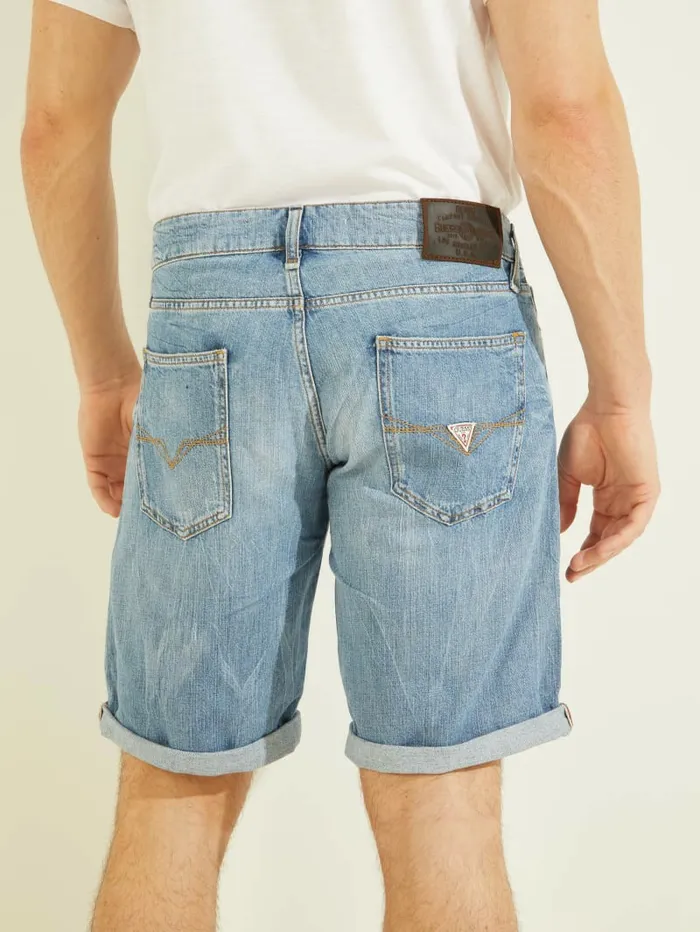 Men GUESS Eco Sonny Faded Denim Shorts Tropicana Jeans and Denim Men GUESS Eco Sonny Faded Denim Shorts Tropicana Jeans and Denim