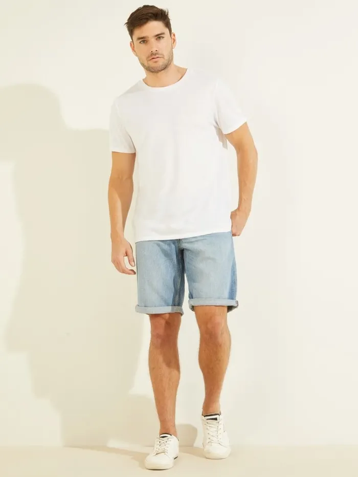 Men GUESS Eco Sonny Faded Denim Shorts Tropicana Jeans and Denim Men GUESS Eco Sonny Faded Denim Shorts Tropicana Jeans and Denim