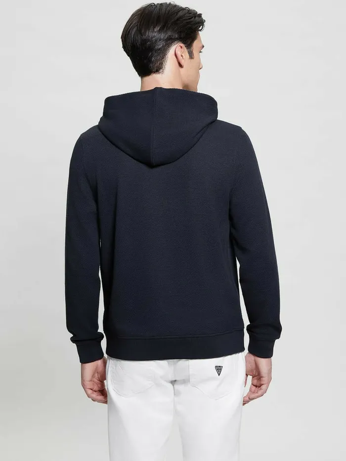 Men GUESS Eco Tech Stretch Hoodie Bleu lgant Hoodies and Sweaters Men GUESS Eco Tech Stretch Hoodie Bleu lgant Hoodies and Sweaters