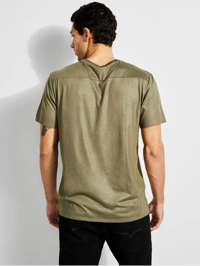 Men GUESS Mason VNeck Tee Army Olive TShirts and Tanks