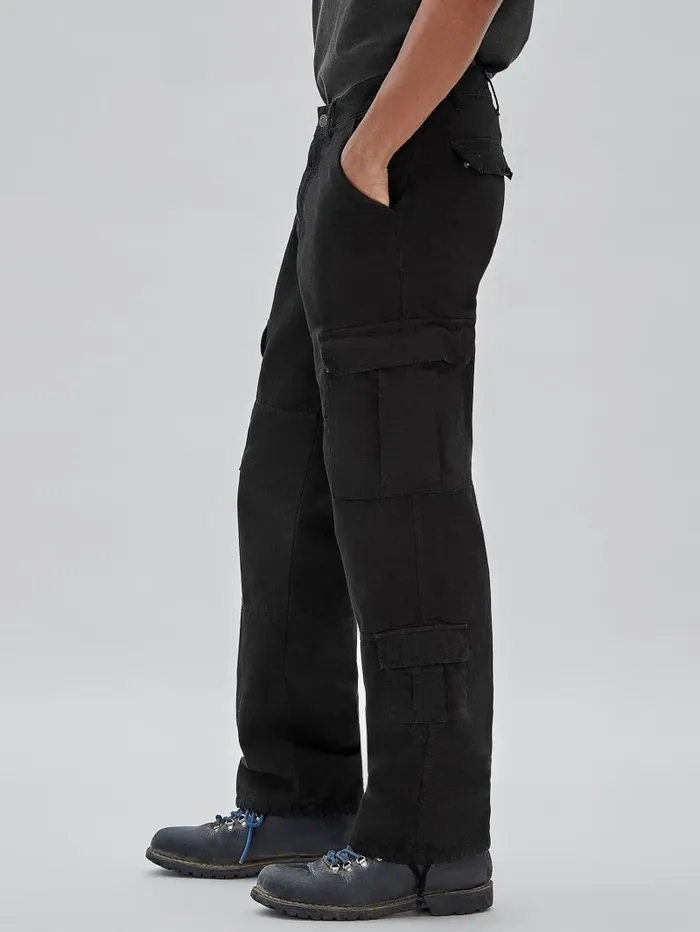 Men GUESS Originals Ripstop Cargo Pants Jet Black Multi Pants and Shorts GUESS Men GUESS Originals Ripstop Cargo Pants Jet Black Multi Pants and Shorts GUESS