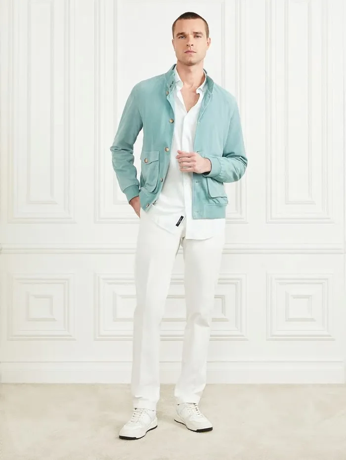 Men GUESS Suede Leather Flight Jacket Washed Island Blue Jackets and Coats Men GUESS Suede Leather Flight Jacket Washed Island Blue Jackets and Coats