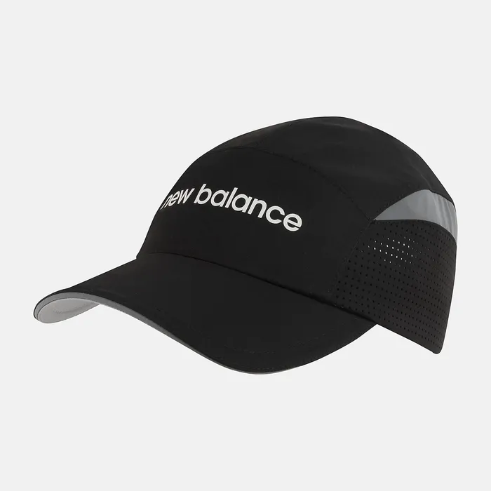 Men Hats New Balance 5 Panel Laser Running Hat BLACK