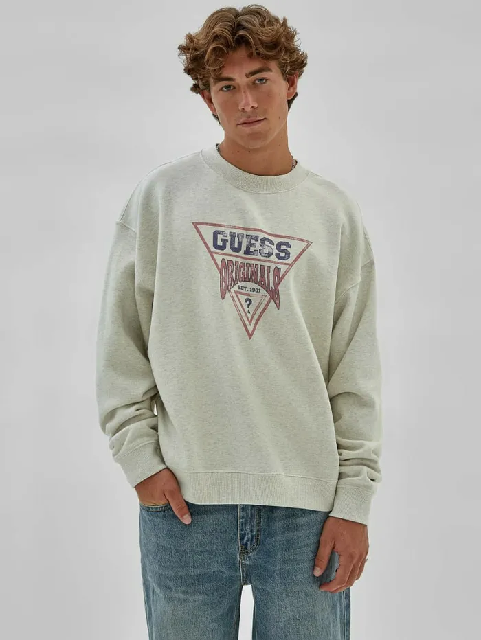 Men Hoodies and Sweaters GUESS GUESS Originals Eco Vintage Heather Dev Sweatshirt Eli Aged Heather Men Hoodies and Sweaters GUESS GUESS Originals Eco Vintage Heather Dev Sweatshirt Eli Aged Heather