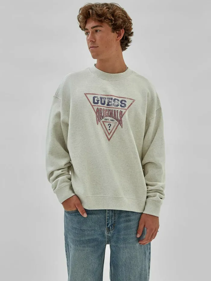 Men Hoodies and Sweaters GUESS GUESS Originals Eco Vintage Heather Dev Sweatshirt Eli Aged Heather Men Hoodies and Sweaters GUESS GUESS Originals Eco Vintage Heather Dev Sweatshirt Eli Aged Heather