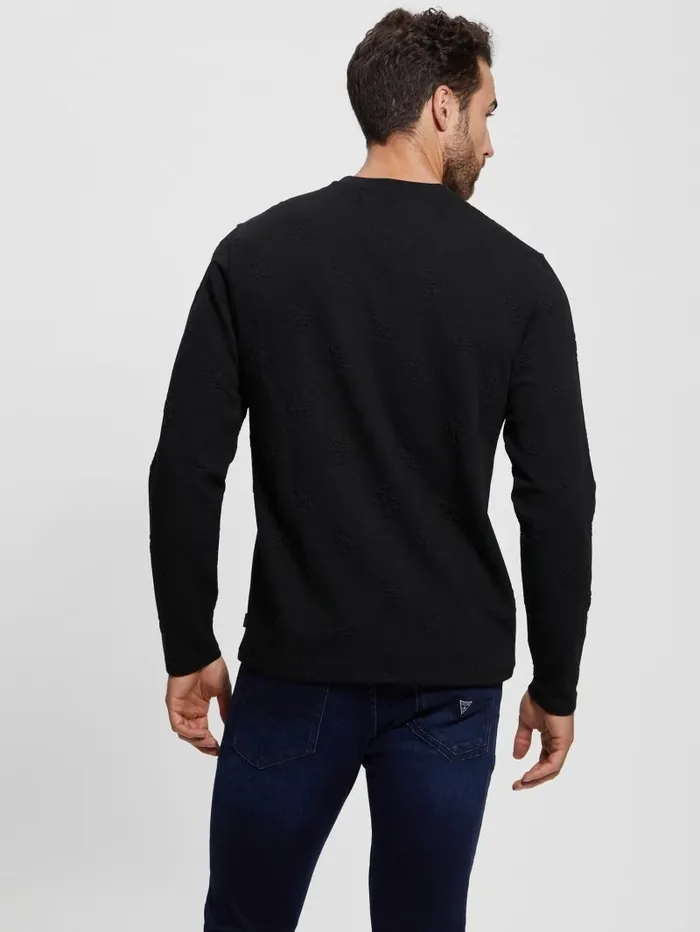 Men Hoodies and Sweaters GUESS Quattro Logo Sweater Black Men Hoodies and Sweaters GUESS Quattro Logo Sweater Black