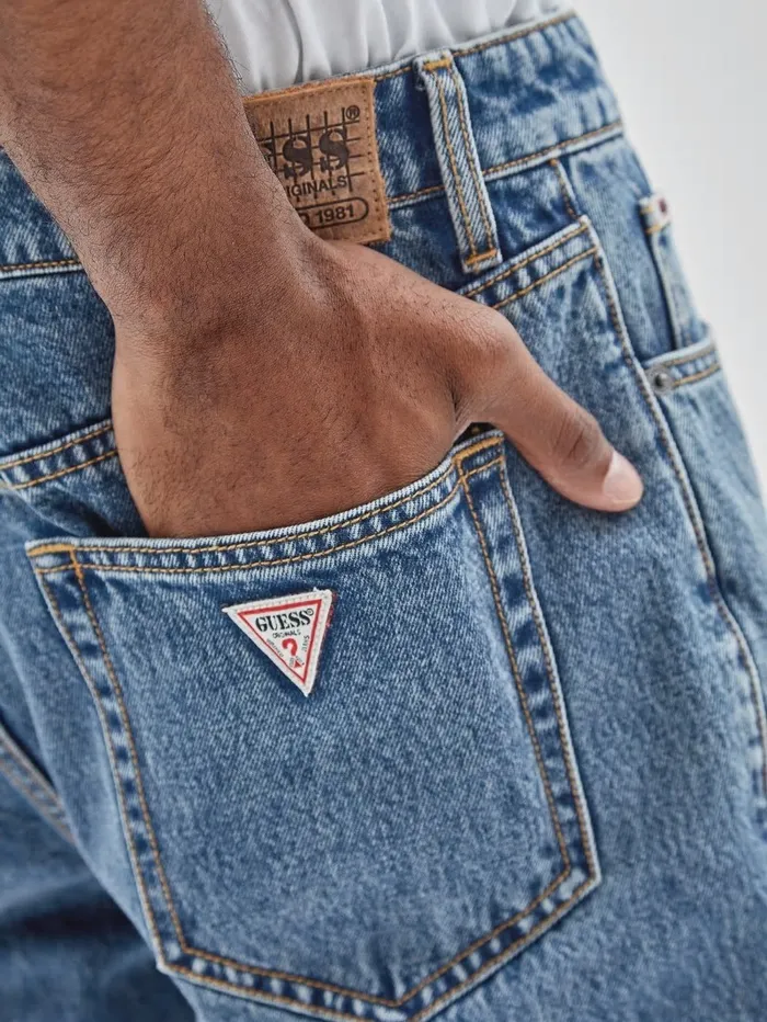 Men Jeans and Denim GUESS GUESS Originals Denim Kit Straight Jeans Go James Medium Wash