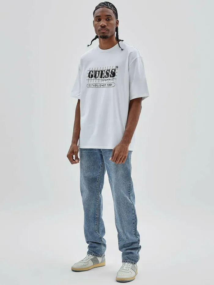 Men Jeans and Denim GUESS GUESS Originals Denim Kit Straight Jeans Go James Medium Wash