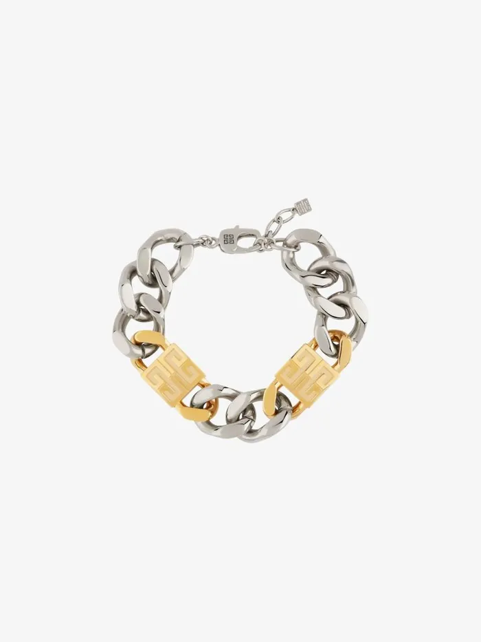Men Jewelry Givenchy 4G Bracelet In Metal Goldensilvery