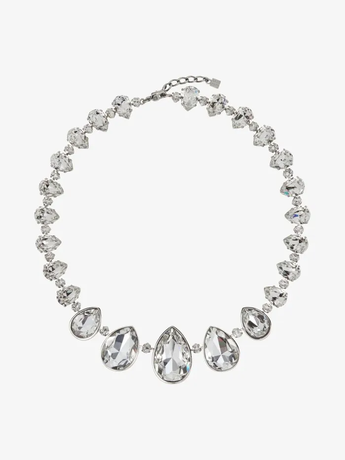 Men Jewelry Givenchy Short 4G Crystal Necklace In Metal With Crystals Silvery